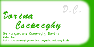 dorina csepreghy business card